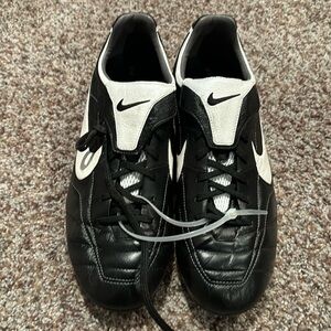 Nike Zoom Air Cleats Black and Silver Size 11